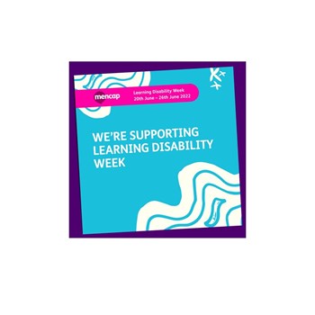 The logo for Learning Disability Week 2022 - we're supporting this week.